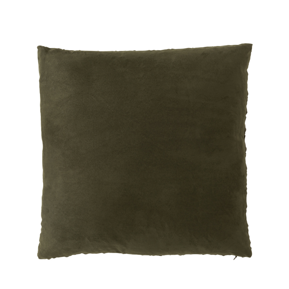 Stoer Sierkussen Olijfgroen Achterkant