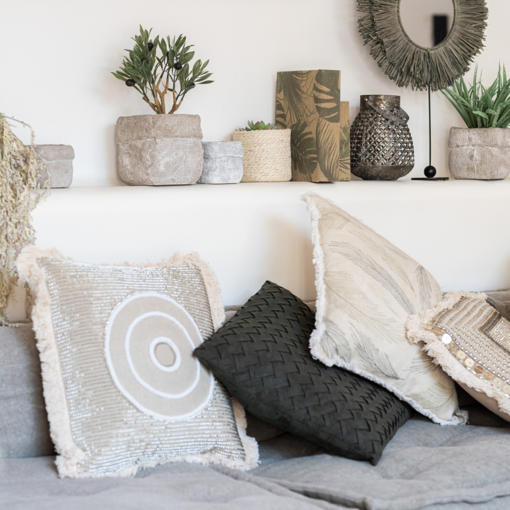 Stoer Sierkussen Olijfgroen Sfeerfoto