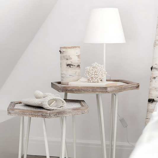 Tafellamp Modern Wit Metaal Sfeerfoto