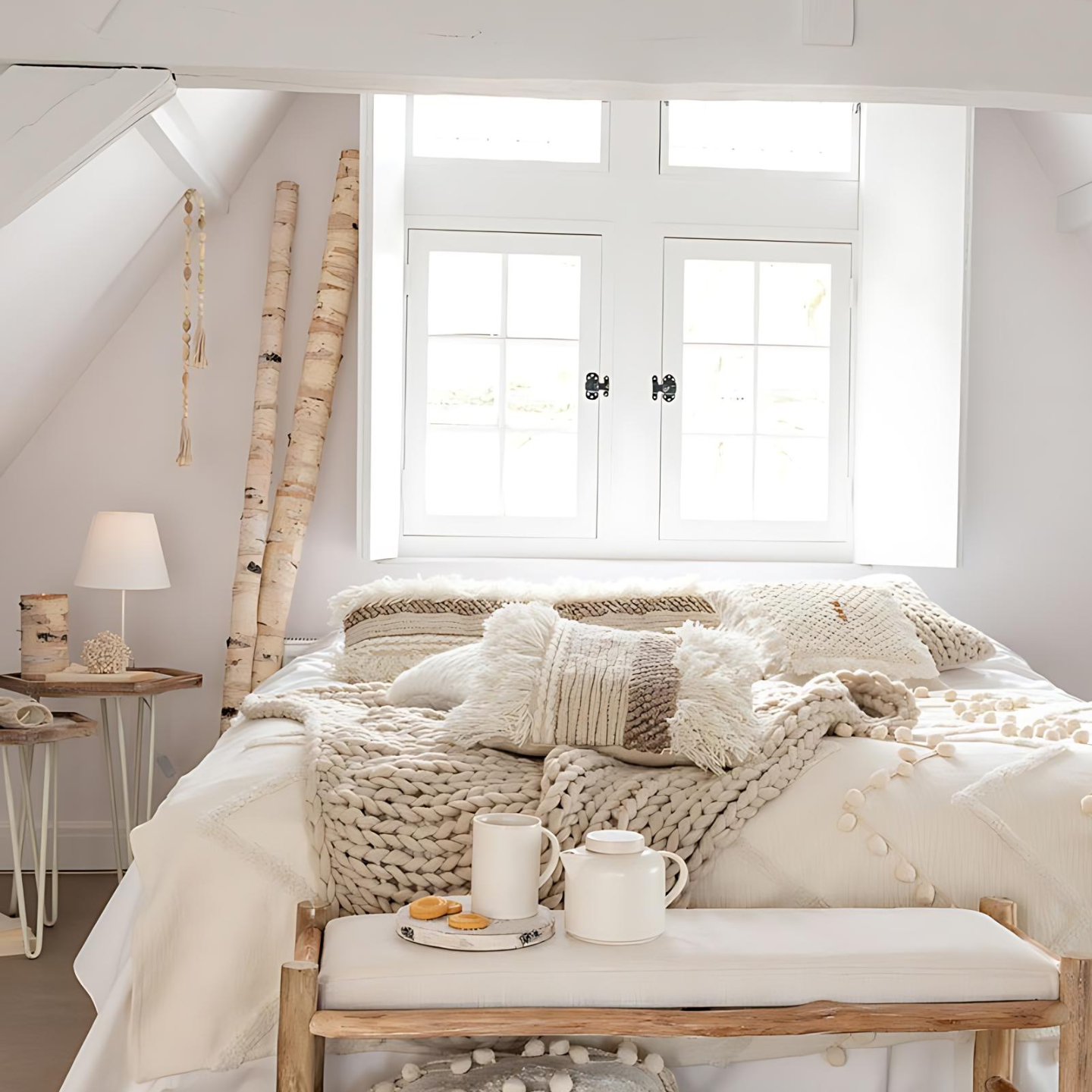 Tafellamp Modern Wit Metaal Sfeerfoto 2