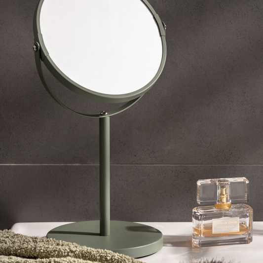 Vergrotende Make Up Spiegel Design Groen Sfeerfoto