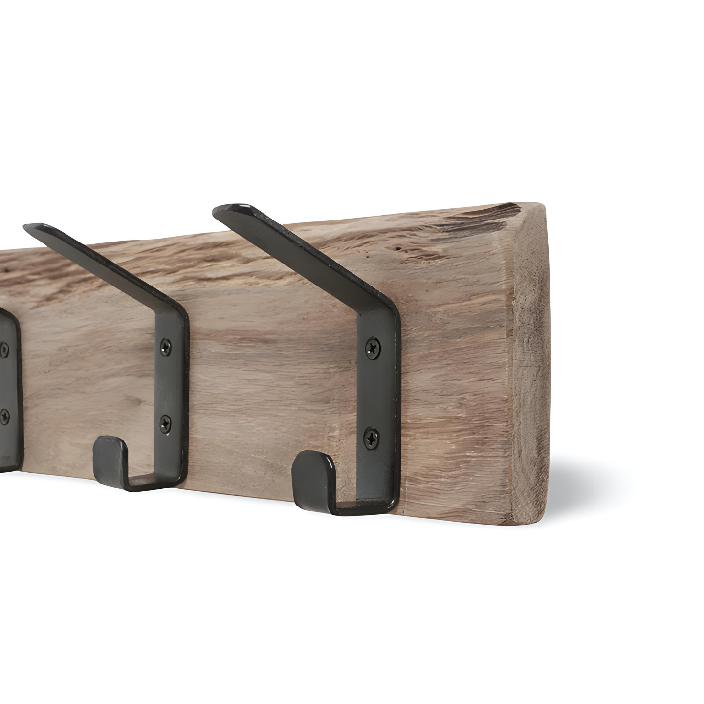 Wandkapstok Industrieel Hout Detail