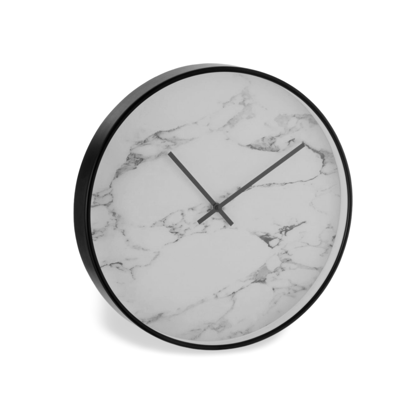 Wandklok Modern Zwart Marmer Ø 40 cm