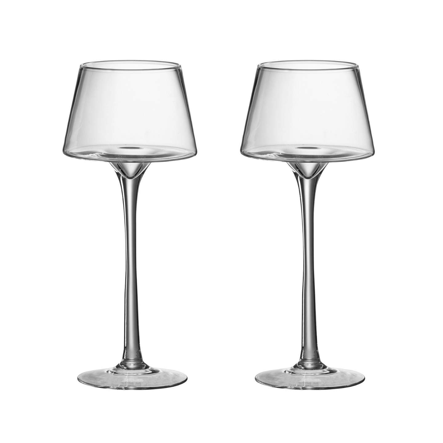 Windlicht Op Voet Glas - Set 2