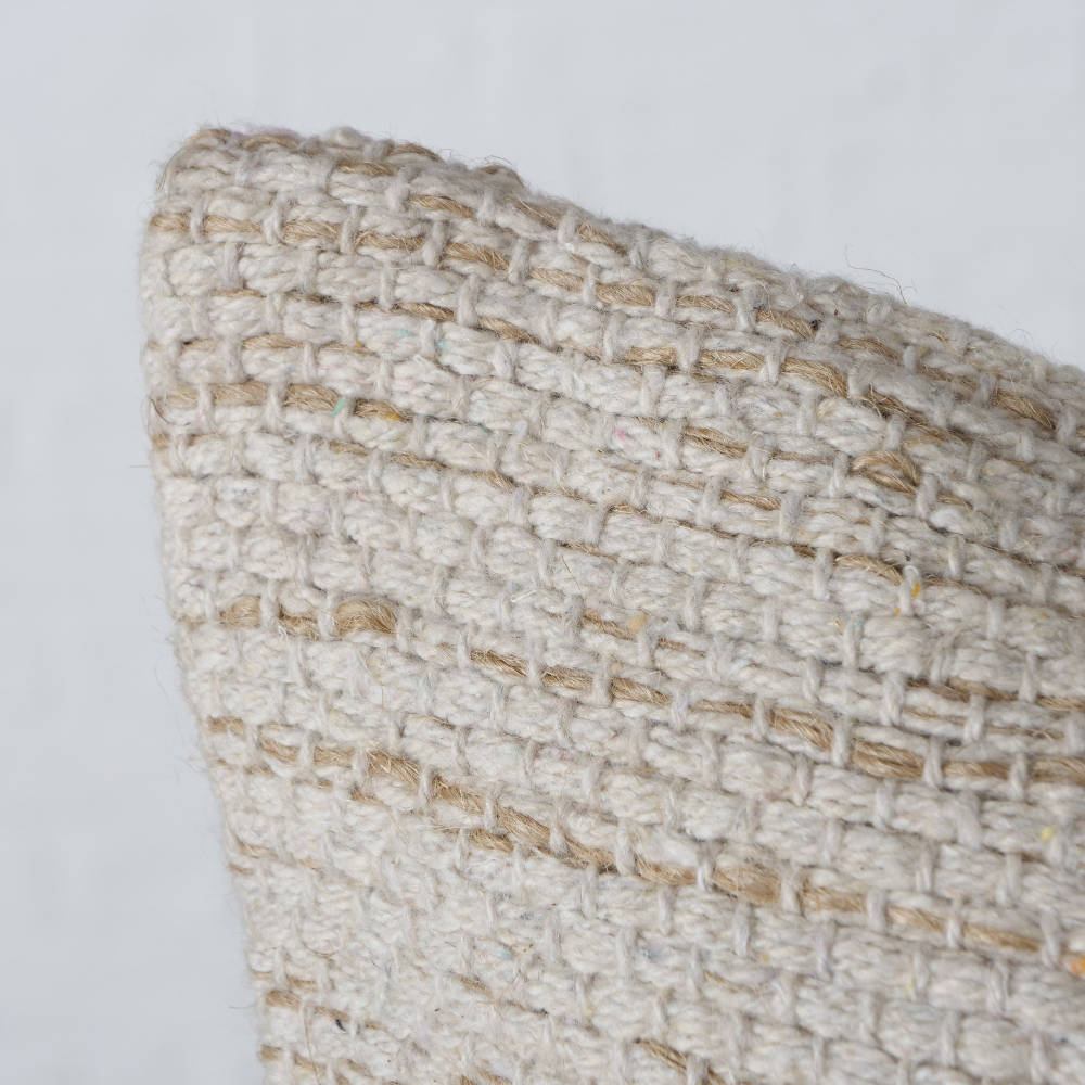 Zandkleurig Beige Sierkussen Katoen Detail