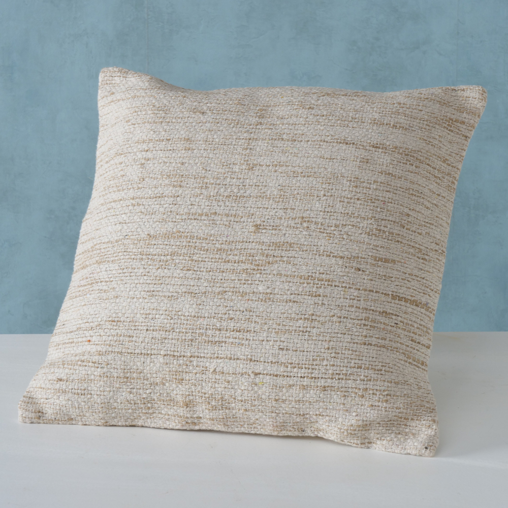 Zandkleurig Beige Sierkussen Katoen Sfeerfoto