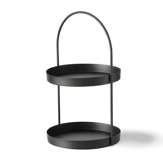 Zwarte Etagere Modern Metaal Zijkant