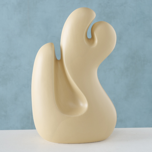 Abstract Beeldje Modern Beige Sfeerfoto