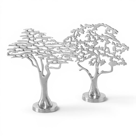 Beeld Boom Zilver Aluminium - Set 2