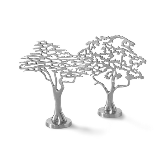 Beeld Boom Zilver Aluminium - Set 2
