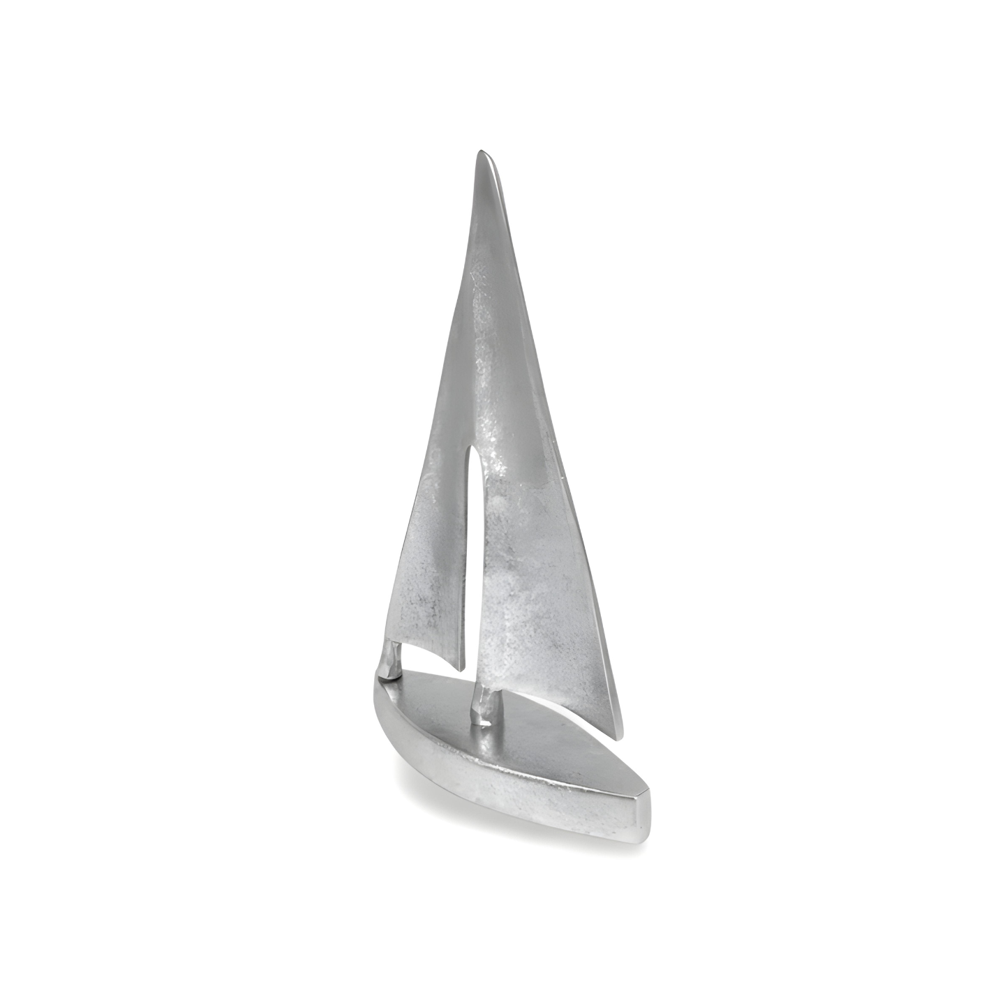 Beeld Zeilboot Zilver Aluminium Zijkant 2