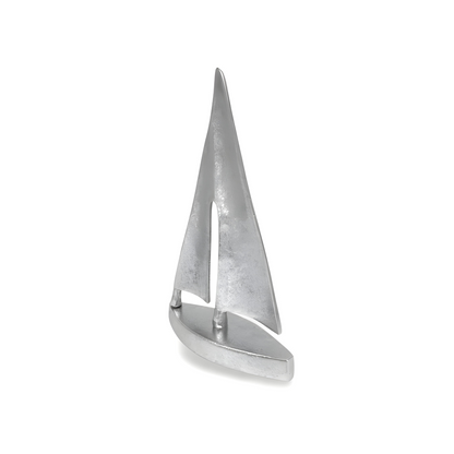 Beeld Zeilboot Zilver Aluminium Zijkant 2