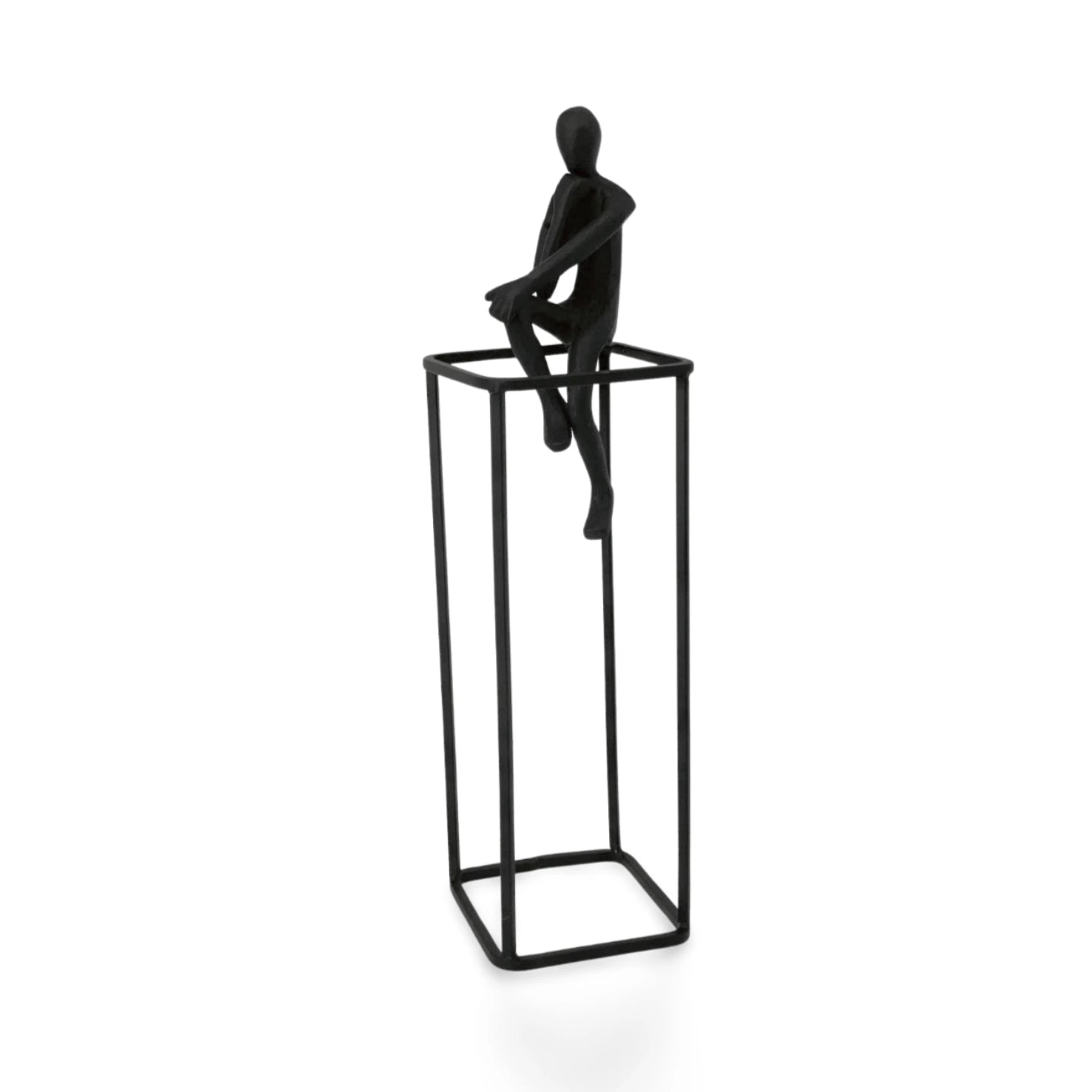 Beeldje Mens Denkend Zwart 40 cm