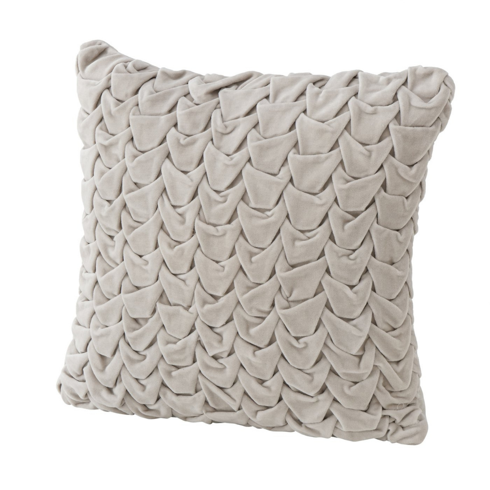 Beige Sierkussen Velvet 45x45
