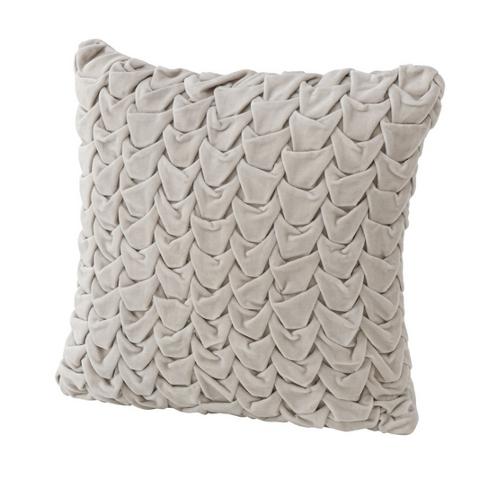 Beige Sierkussen Velvet 45x45