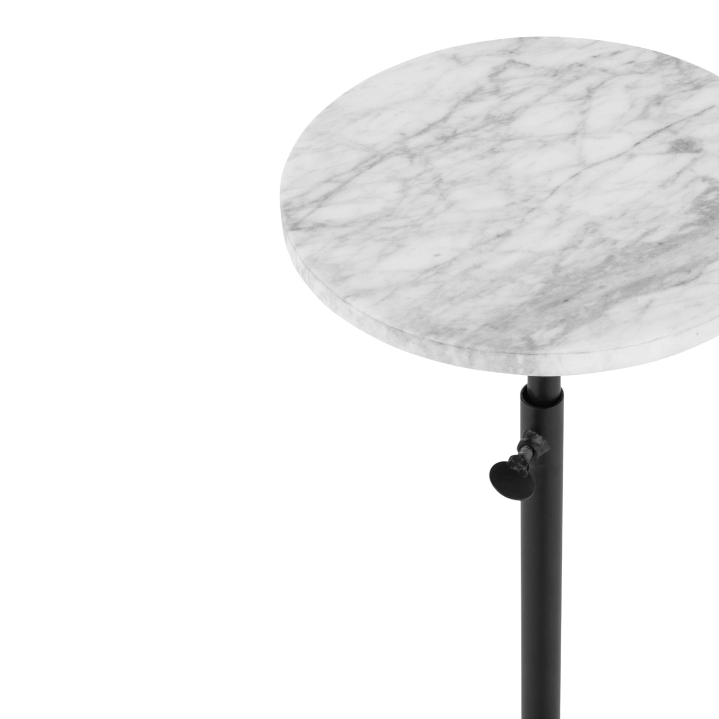 Bijzettafel Marmer Wit Rond Bovenaanzicht