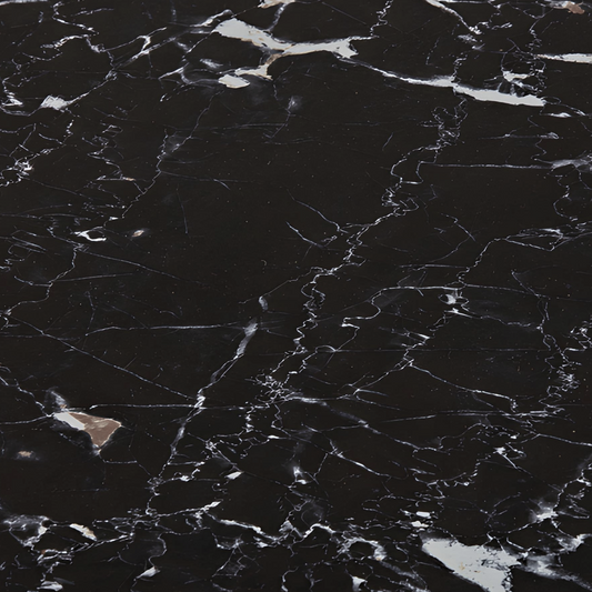 Bijzettafel Marmer Zwart Rond Detail