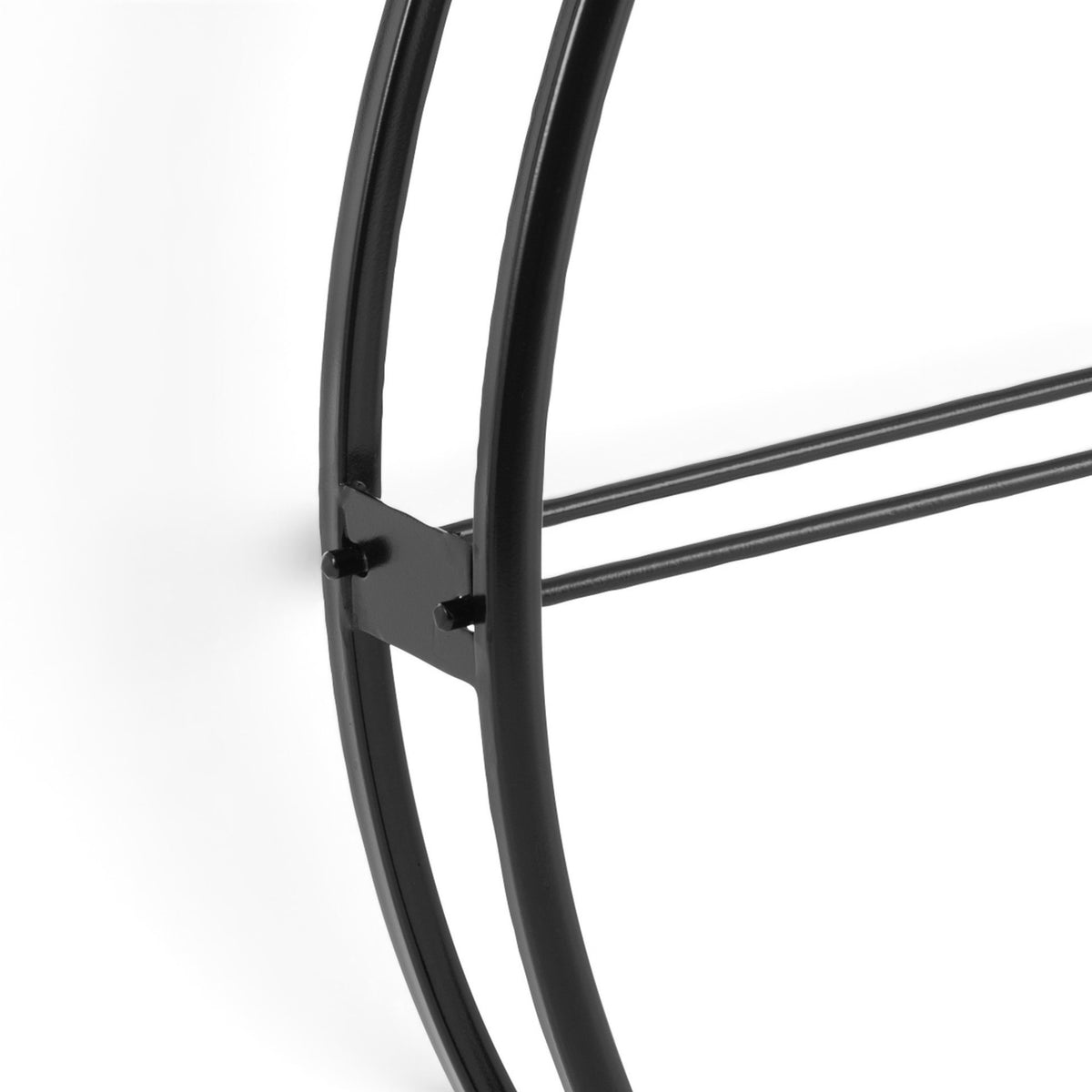 Design Wandklok Zwart Groot Modern Ø 80 cm Detail