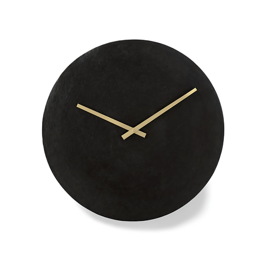 Design Wandklok Zwart Metaal Ø 38 cm