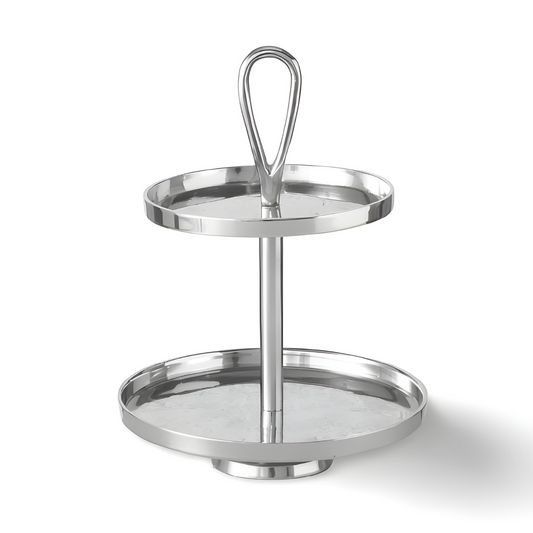 Etagere Zilver 2 laags Modern