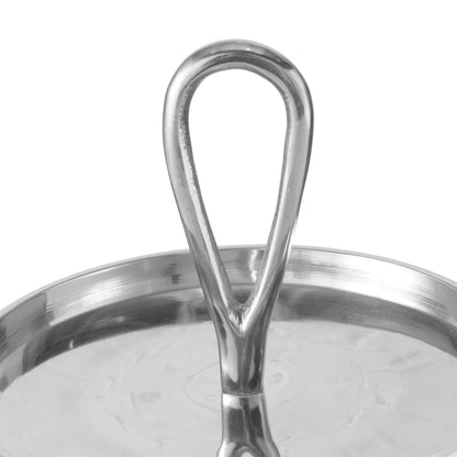 Etagere Zilver 2 laags Modern Bovenaanzicht