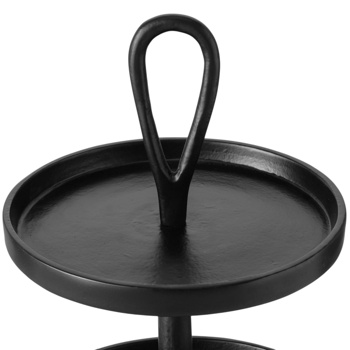 Etagere Zwart Modern 2 laags Bovenaanzicht