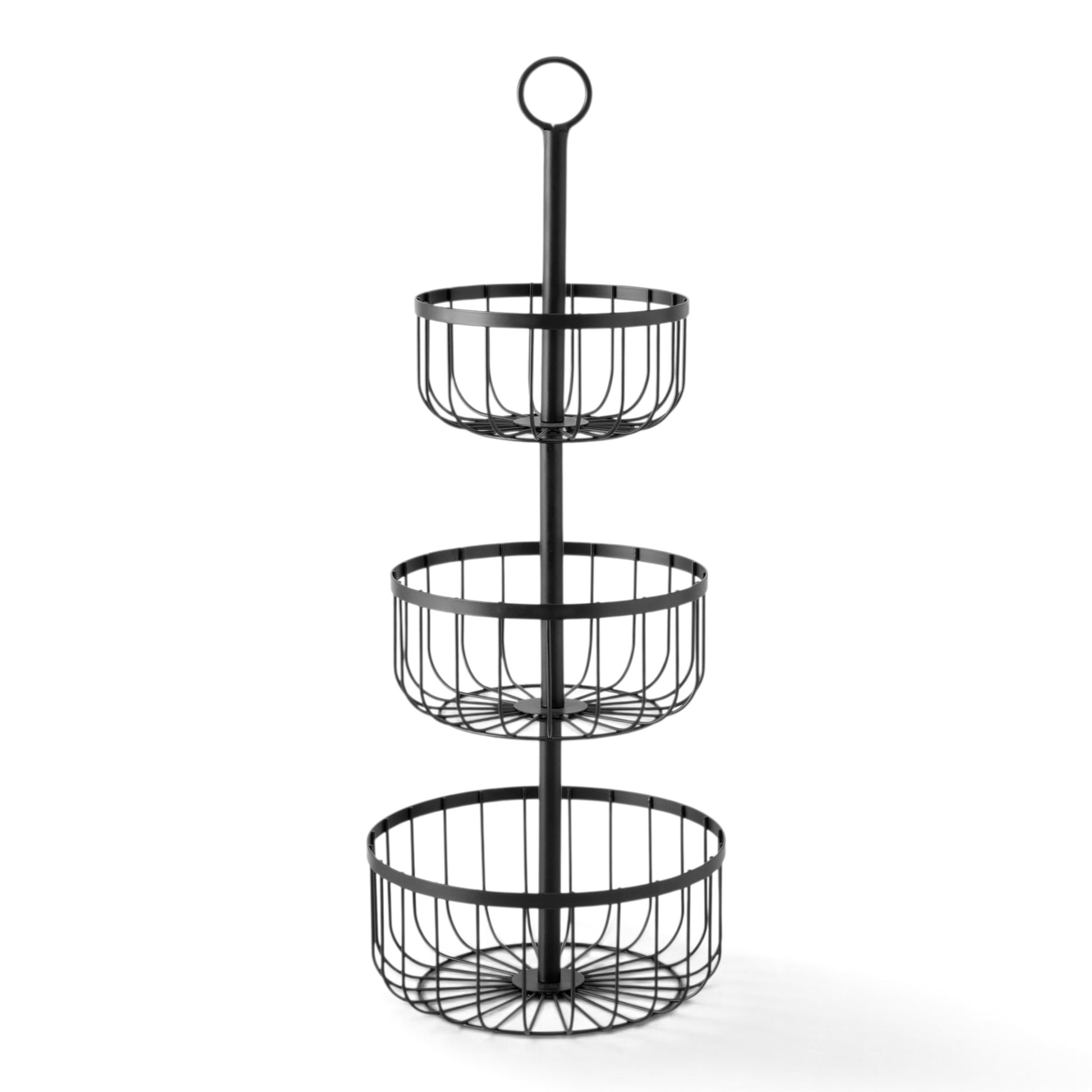Fruitschaal 3 Laags Zwart 60 cm