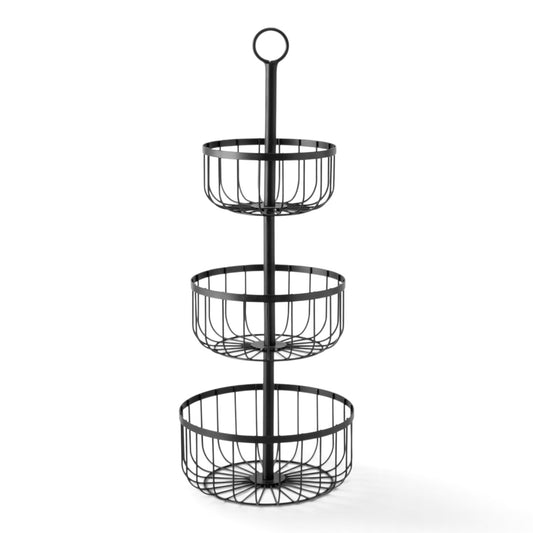 Fruitschaal 3 Laags Zwart 60 cm