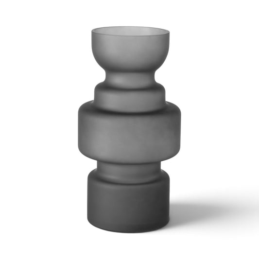 Grijze Vaas Glas Design 30 cm