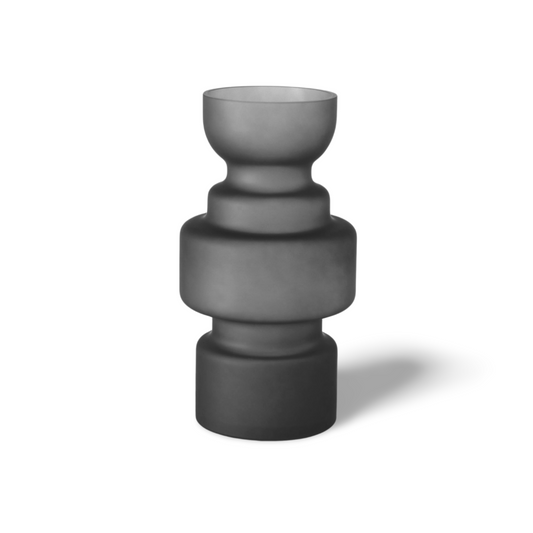 Grijze Vaas Glas Design 30 cm