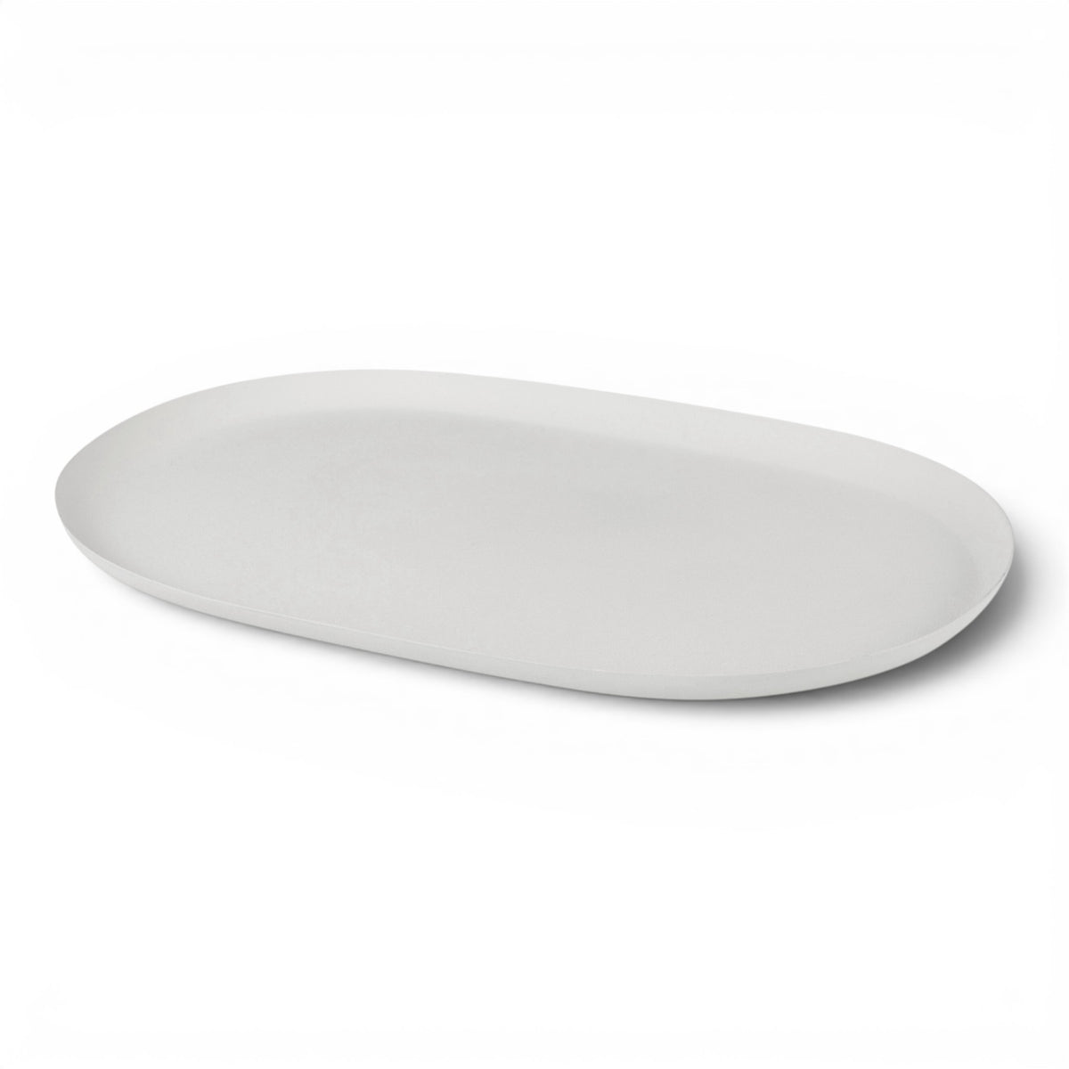 Grote Platte Schaal Voor Op Tafel Wit