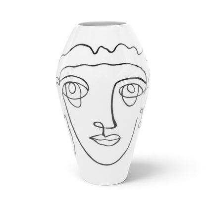 Kleine Decoratieve Vaas Wit Modern 22 cm