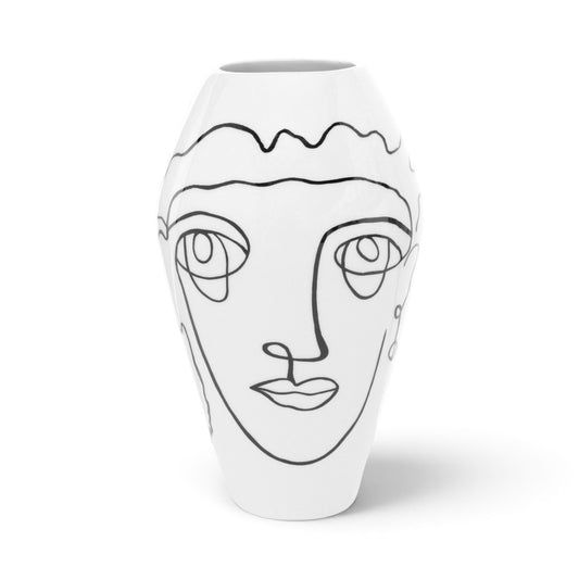 Kleine Decoratieve Vaas Wit Modern 22 cm
