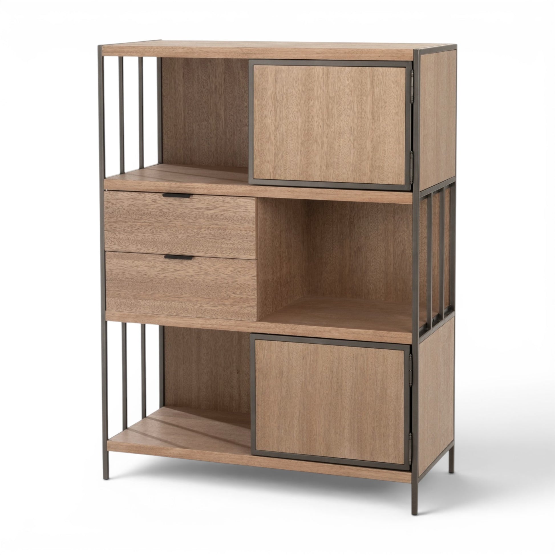 Kleine Wandkast Hout Laag Bruin
