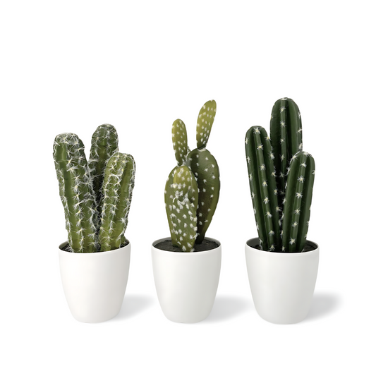 Kunst Cactus Klein 26 cm - Set van 3