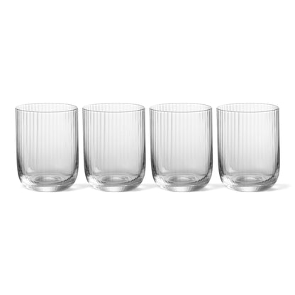 Luxe Geribbeld Design Waterglas - Set 4