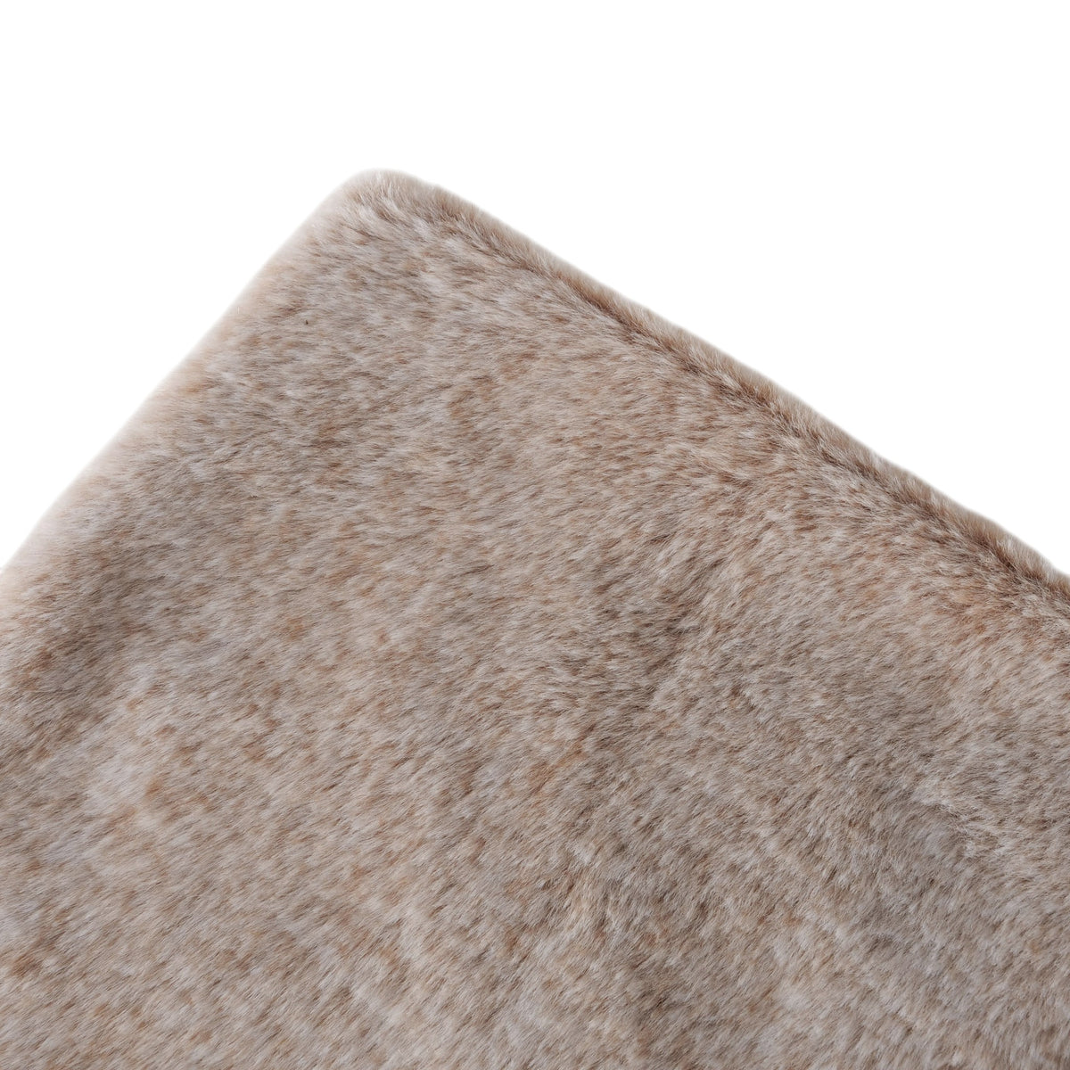 Luxe Grote Fleece Plaid Beige Detail