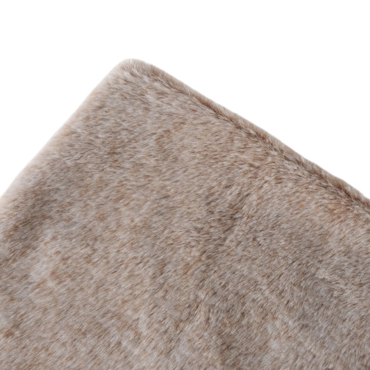 Luxe Grote Fleece Plaid Beige Detail
