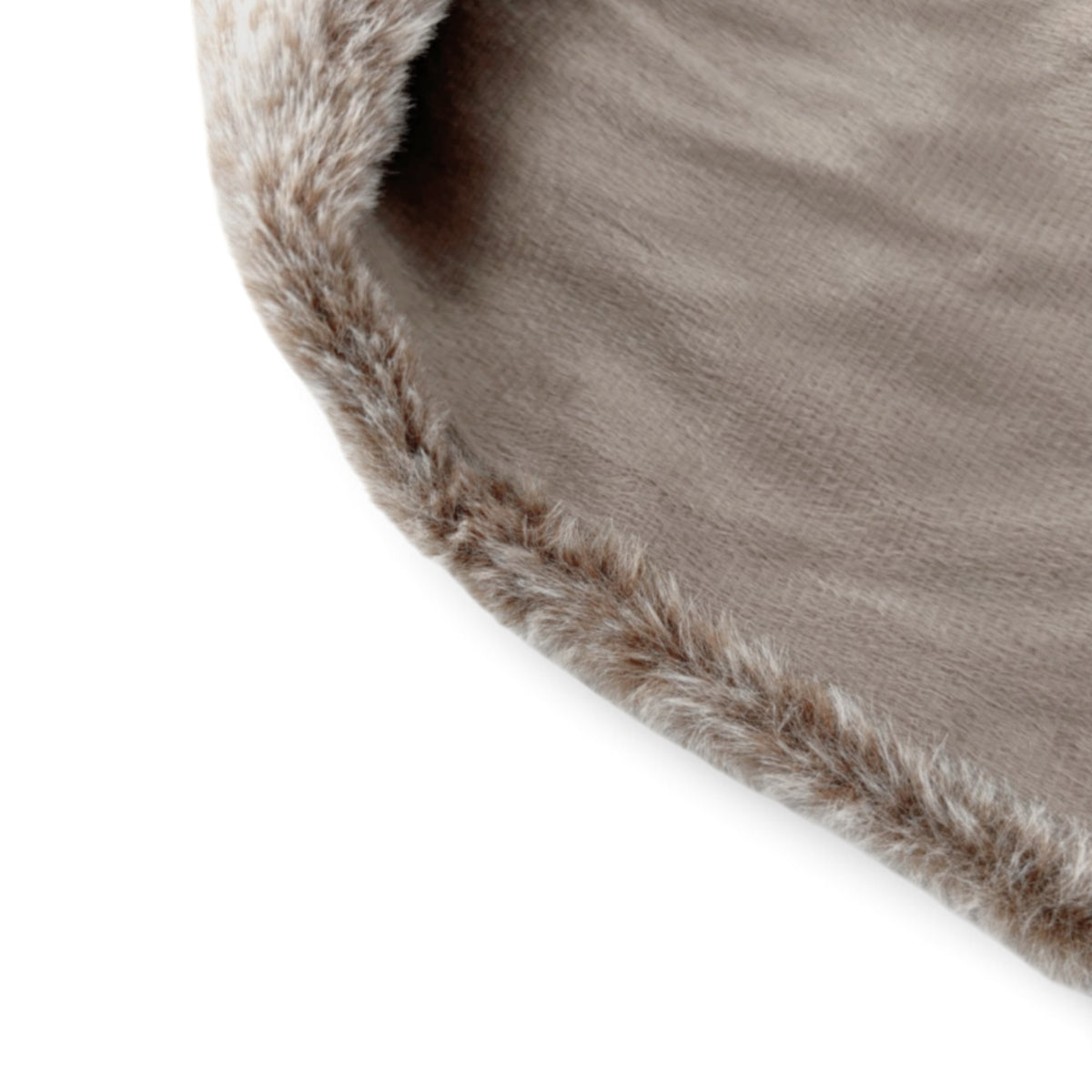 Luxe Grote Fleece Plaid Beige Detail 2