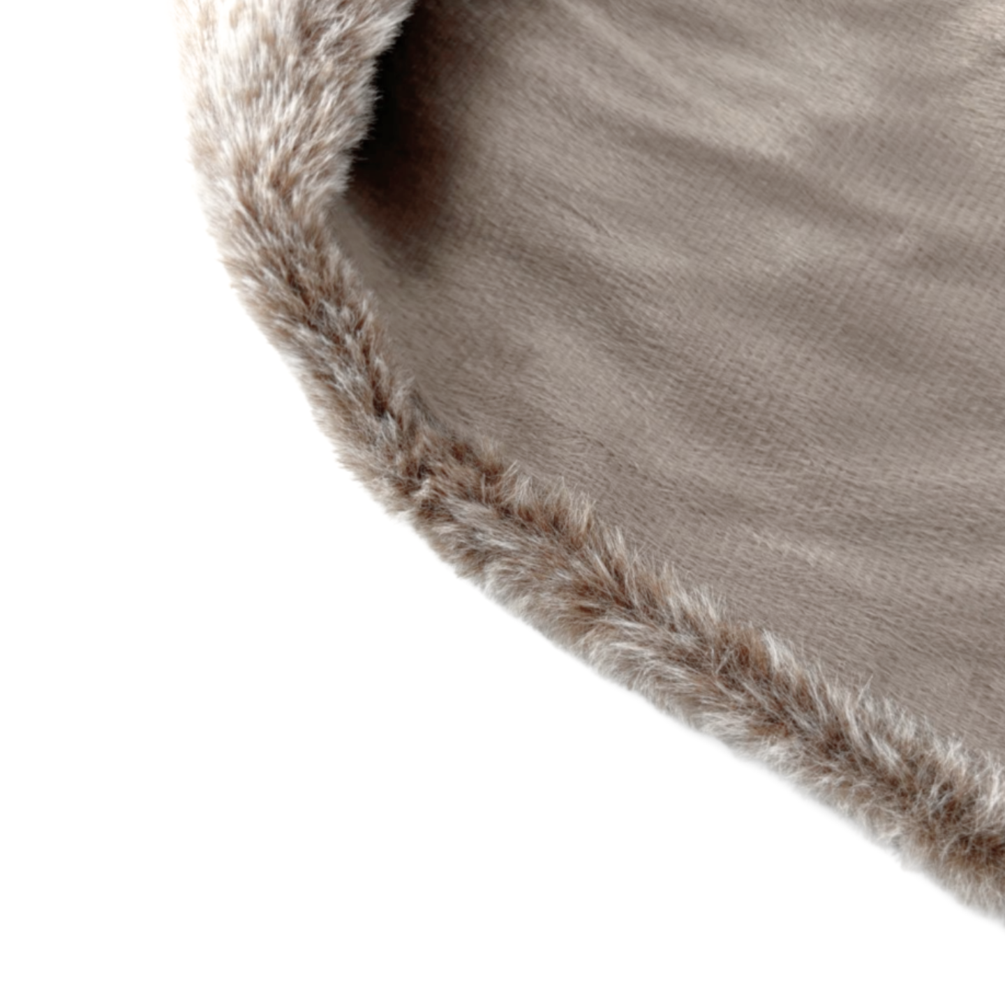 Luxe Grote Fleece Plaid Beige Detail 2
