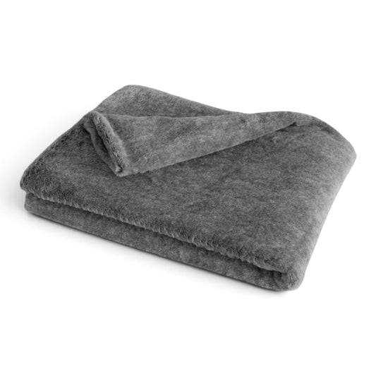 Luxe Grote Fleece Plaid Grijs 150 x 200 cm