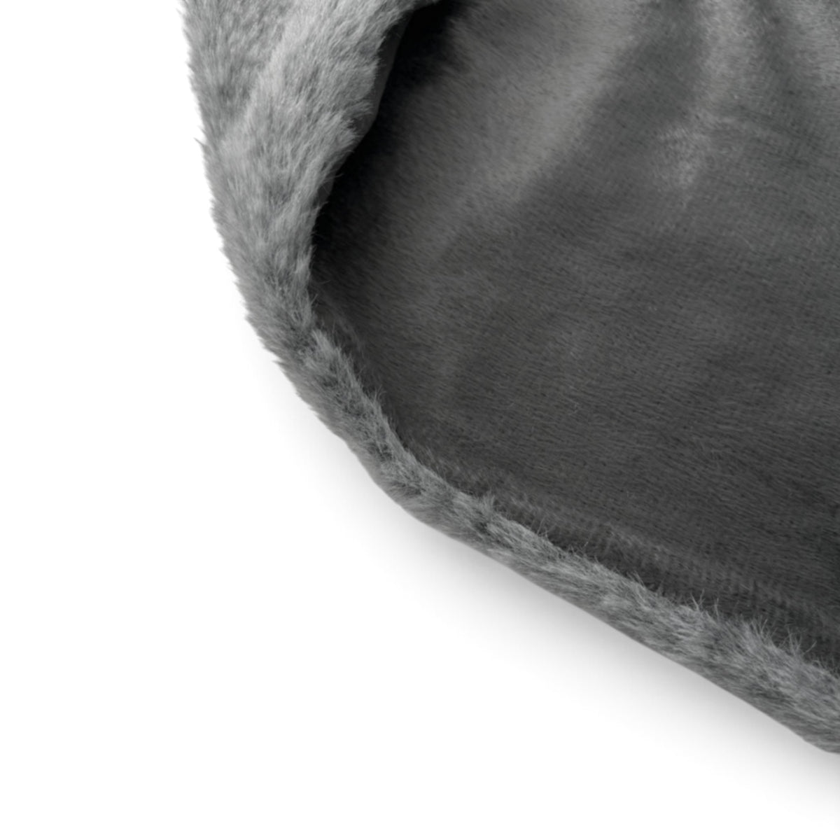 Luxe Grote Fleece Plaid Grijs Detail 2