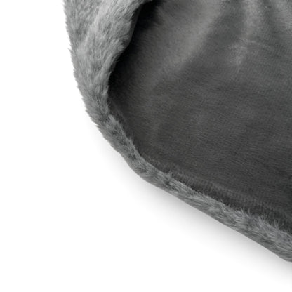 Luxe Grote Fleece Plaid Grijs Detail 2