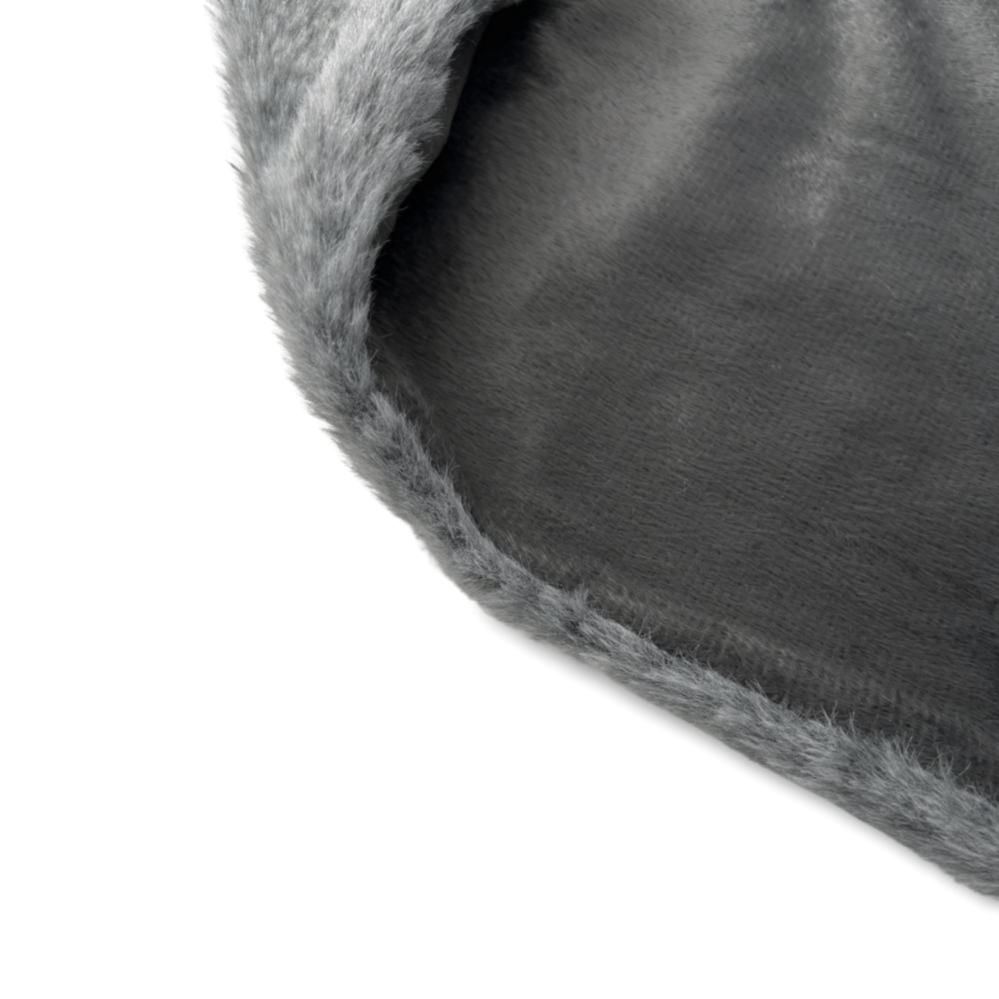 Luxe Grote Fleece Plaid Grijs Detail 2