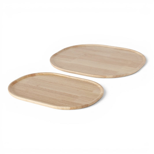 Luxe Houten Serveerschaal - Set 2