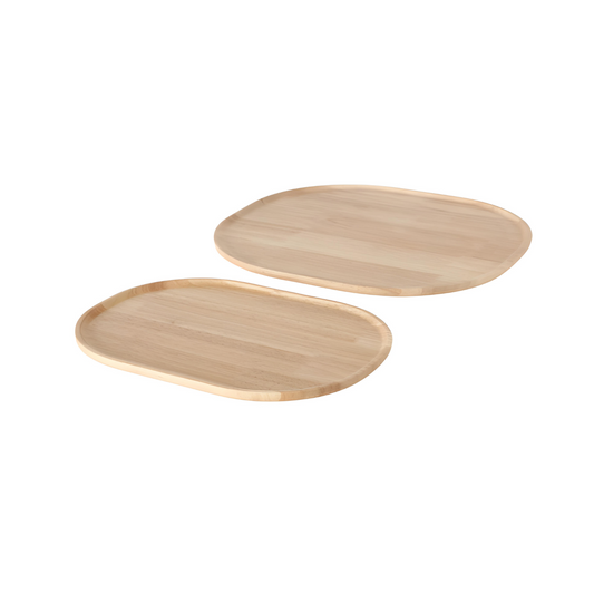 Luxe Houten Serveerschaal - Set 2