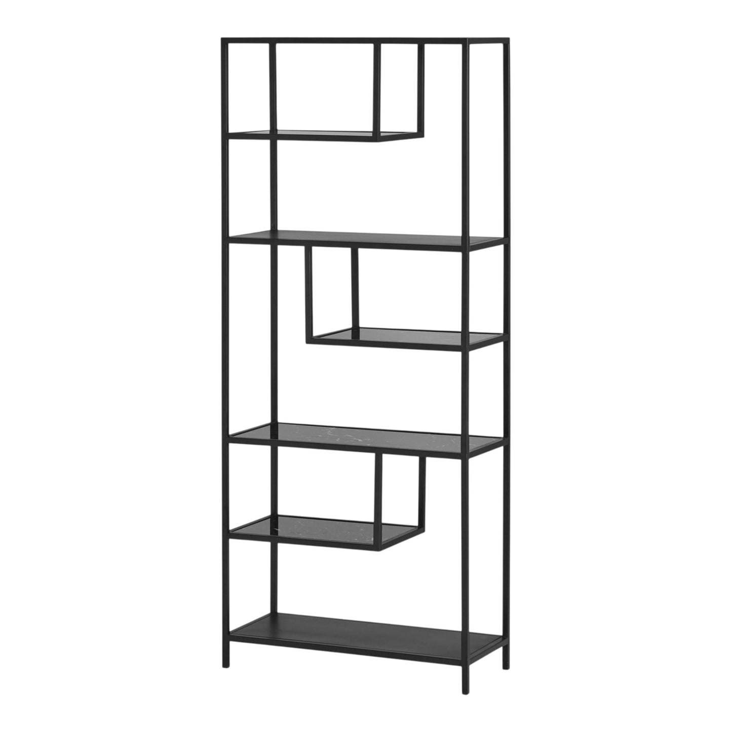 Luxe Open Vakkenkast Zwart Metaal