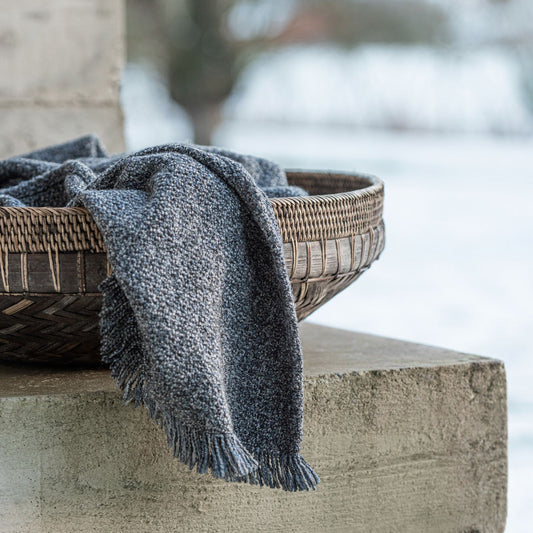 Luxe Plaid Donkerblauw Katoen Sfeerfoto