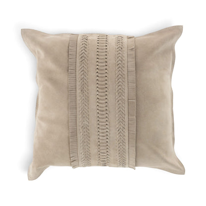 Luxe Sierkussen Bohemian Leer Beige 45 x 45