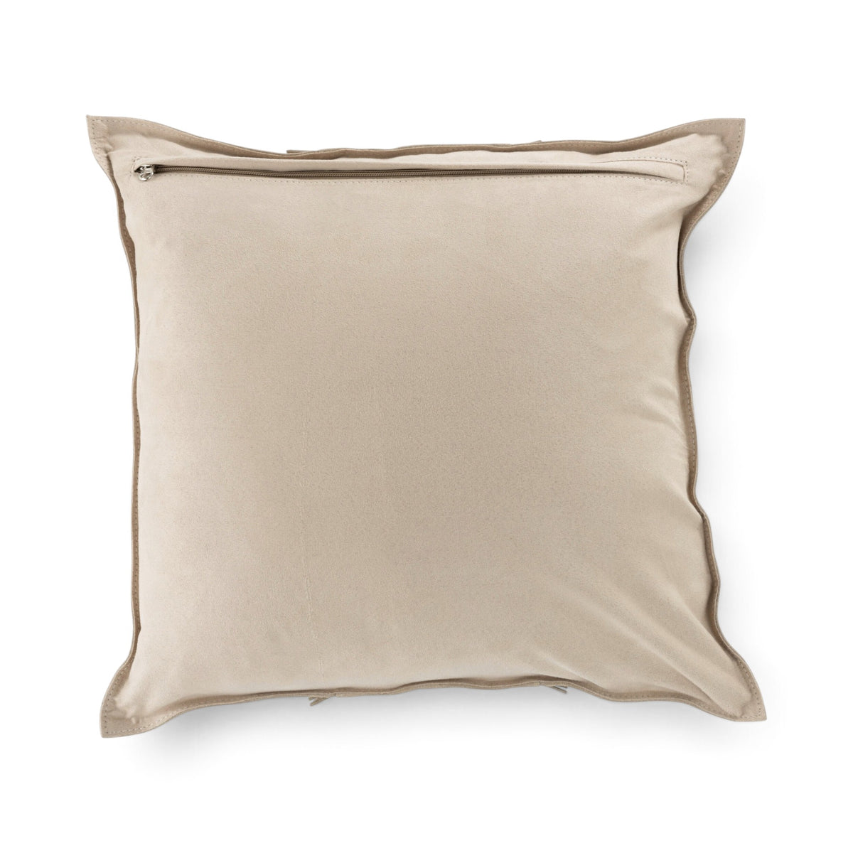 Luxe Sierkussen Bohemian Leer Beige 45 x 45 Achterkant